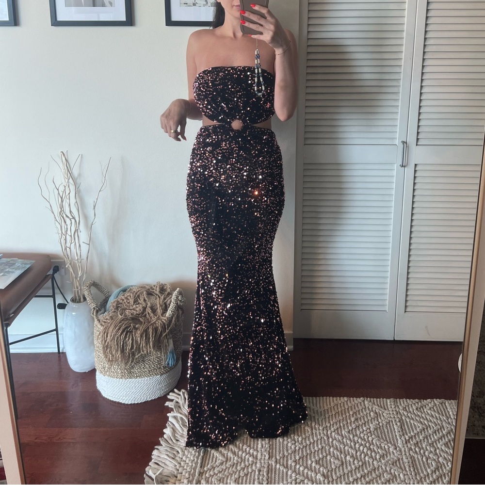Sequin Strapless Dress